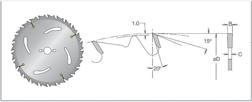 Пила Dimar по дереву D250x30x3,2 Z24 90100956