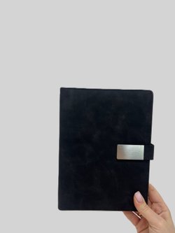 Блокнот-органайзер А5 в линейку на кольцах 80 л черный бархат (5923-1)