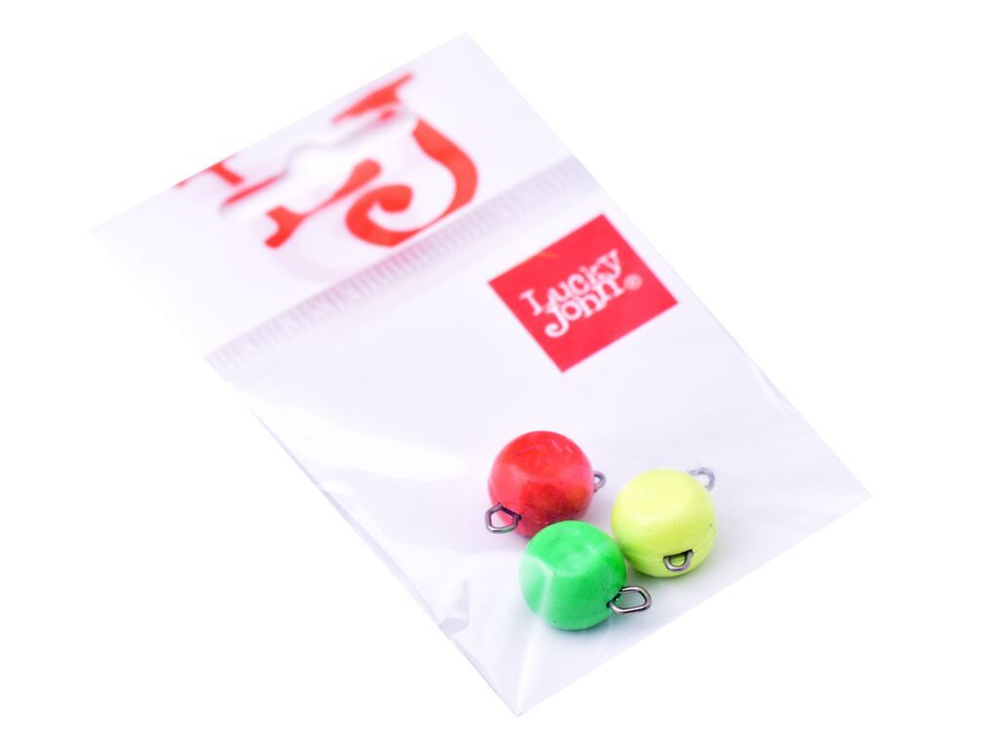 Груз-головки разборные Lucky John BALL RGY MIX1 12г, 3шт