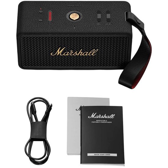 Портативная акустика Marshall Middleton II Black and Brass