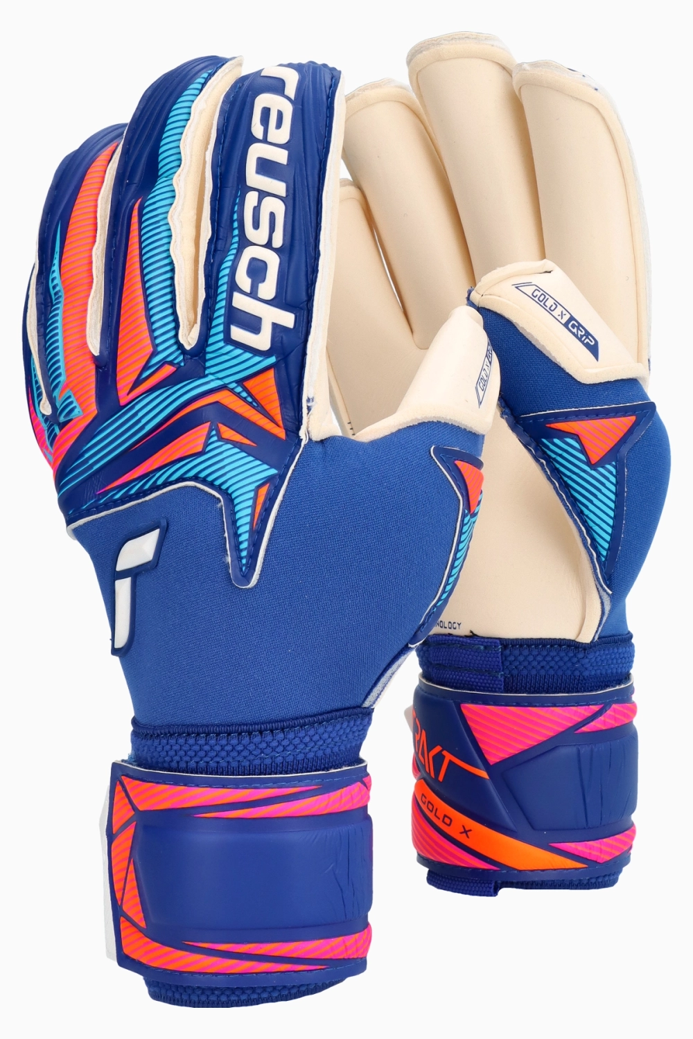 Вратарские перчатки Reusch Attrakt Gold X Roll Finger - синий