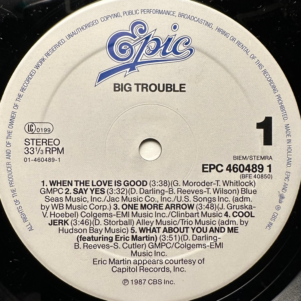 Big Trouble - Big Trouble (Голландия 1988г.)
