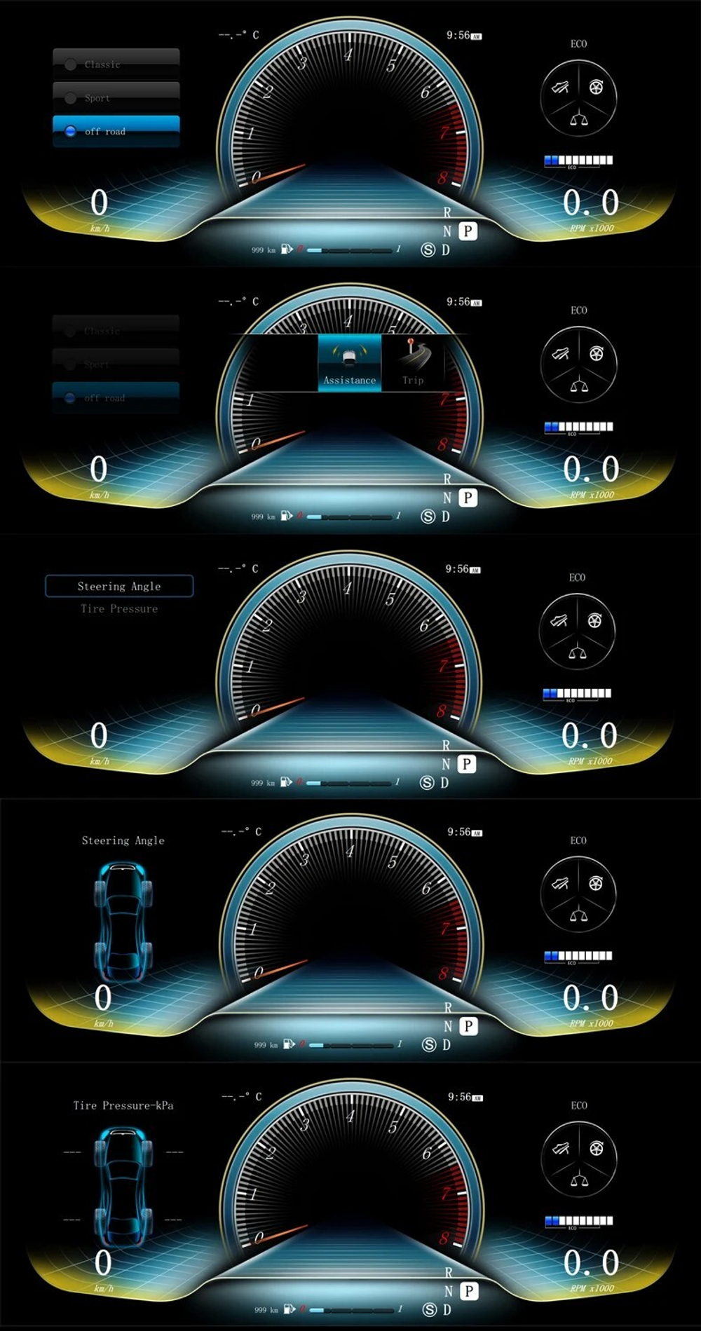 Электронная панель приборов Mercedes-Benz C-класс W205 2014-2018 - Radiola 1301С с LCD / ЖК 12.3" экраном QLED