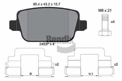 BENDIX Braking - BPD1117-BEN - Brake Pad Set, disc brake
