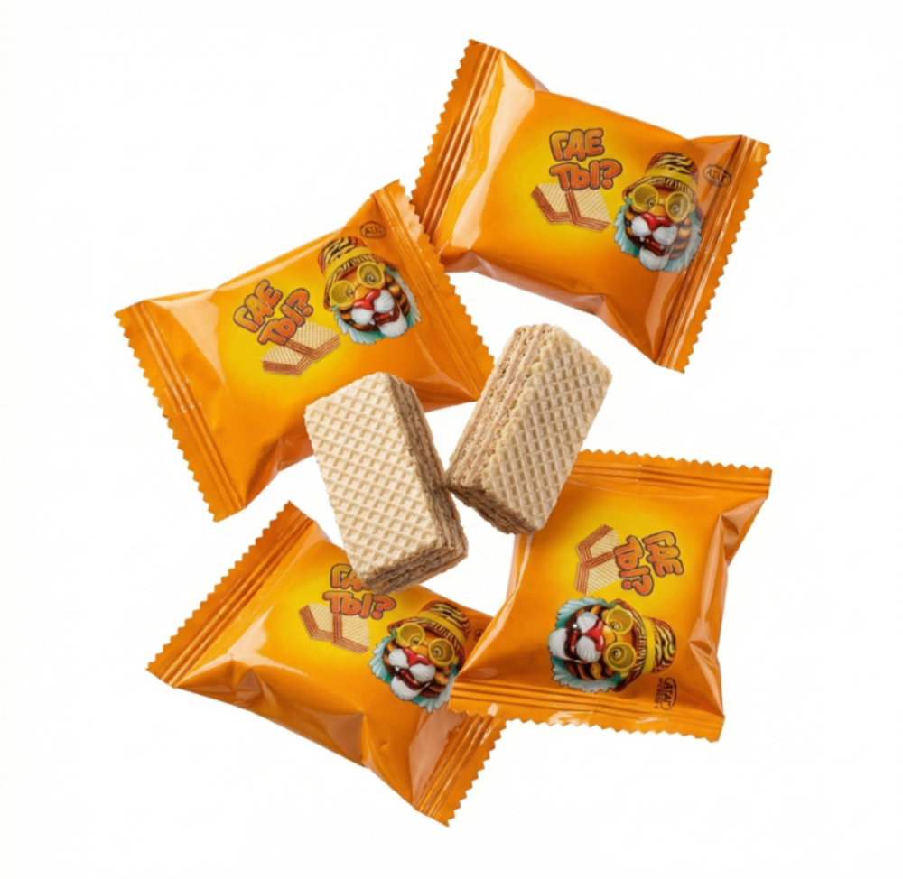 Вафли Где ты с шоколадной прослойкой, АтАг