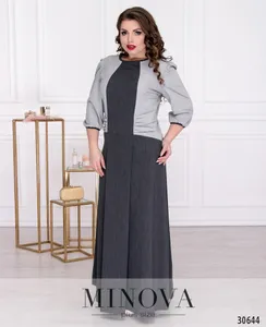 Платье 343-серый Minova