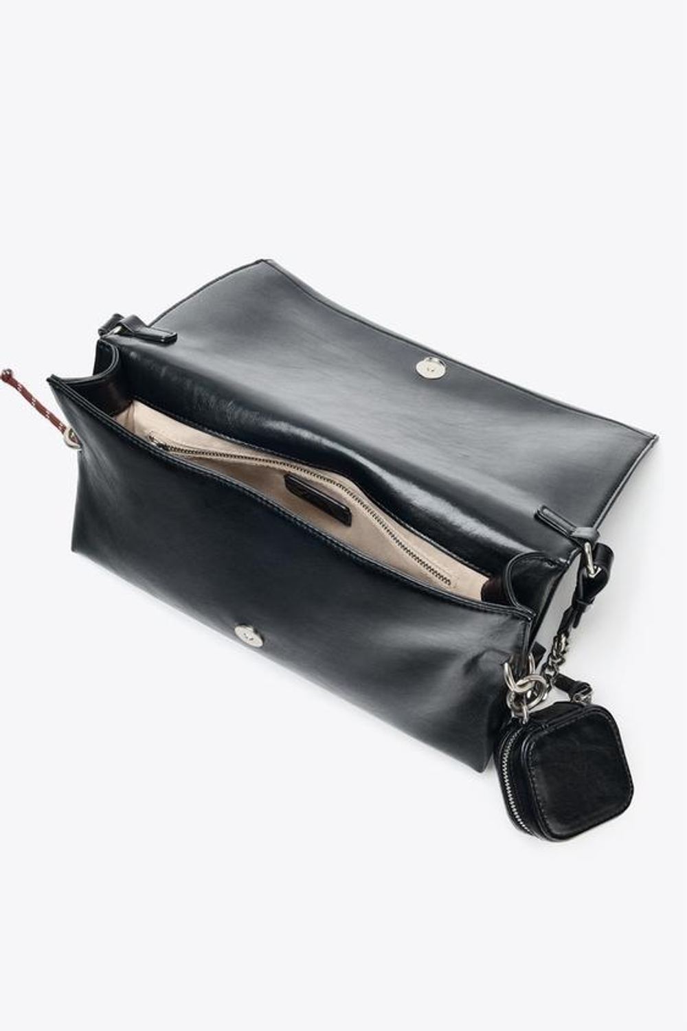 ZARA СУМКА С ПОДВЕСКАМИ, ЧЕРНЫЙ