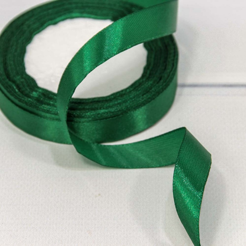Лента Атласная 1,5см х 28м Сатин (Зеленый)