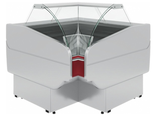 Холодильная витрина CARBOMA ATRIUM G120 VM-6 динамика (внутренний угол 90)