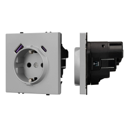 Механизм розетки с USB зарядкой SCT-NOBE-MUAC-SFPL-IS (230V, 16A) (Arlight, -) 059445