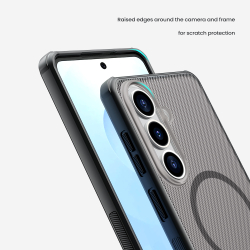 Чехол серый тонированный c MagSafe для Samsung Galaxy S26, серия Super Frosted Shield Pro Magnetic (Clear version) от Nillkin