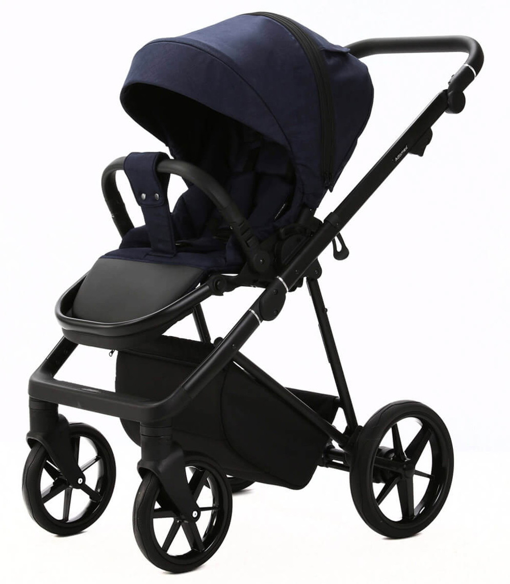 Детская коляска Adamex Vasco 2 в 1 V-TK67 LUX (СИНИЙ)