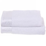 Полотенце махровое 50*90см «POSEIDON» цвет белый 01000 плотность 450гр/м2 с петелькой-подвесом