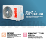 Инверторная мульти сплит-система CENTEK на 2 комнаты (26 м2x2) CT-66AM2-H14/AMWMH09x2