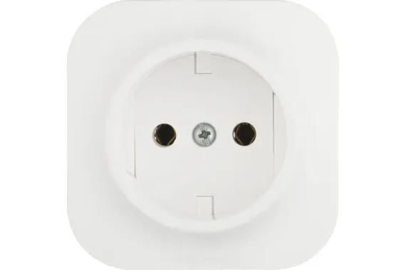 Розетка Legrand Quteo без заземления накладная белая 25972