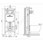 Инсталляция Oli 80 Sanitarblock для подвесного унитаза с кнопкой смыва хром глянцевая Slim OLI 300572mSl00