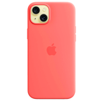 Силиконовый чехол с поддержкой MagSafe Apple Silicone Case для iPhone 15 Plus, Guava (Спелая гуава)