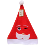 Колпак новогодний «Подмигивающий Дедушка», красный