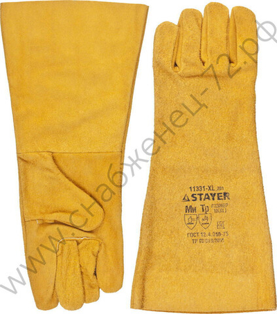 STAYER 400 мм, для сварки и тяжелых механических работ, термостойкие краги (11331-XL)