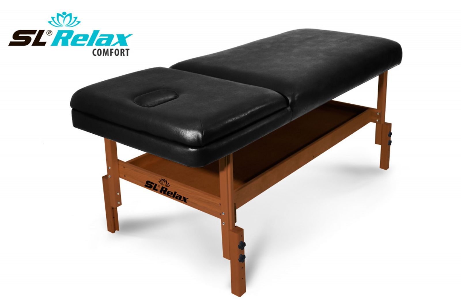 Массажный стол Relax Comfort черная кожа фото №1