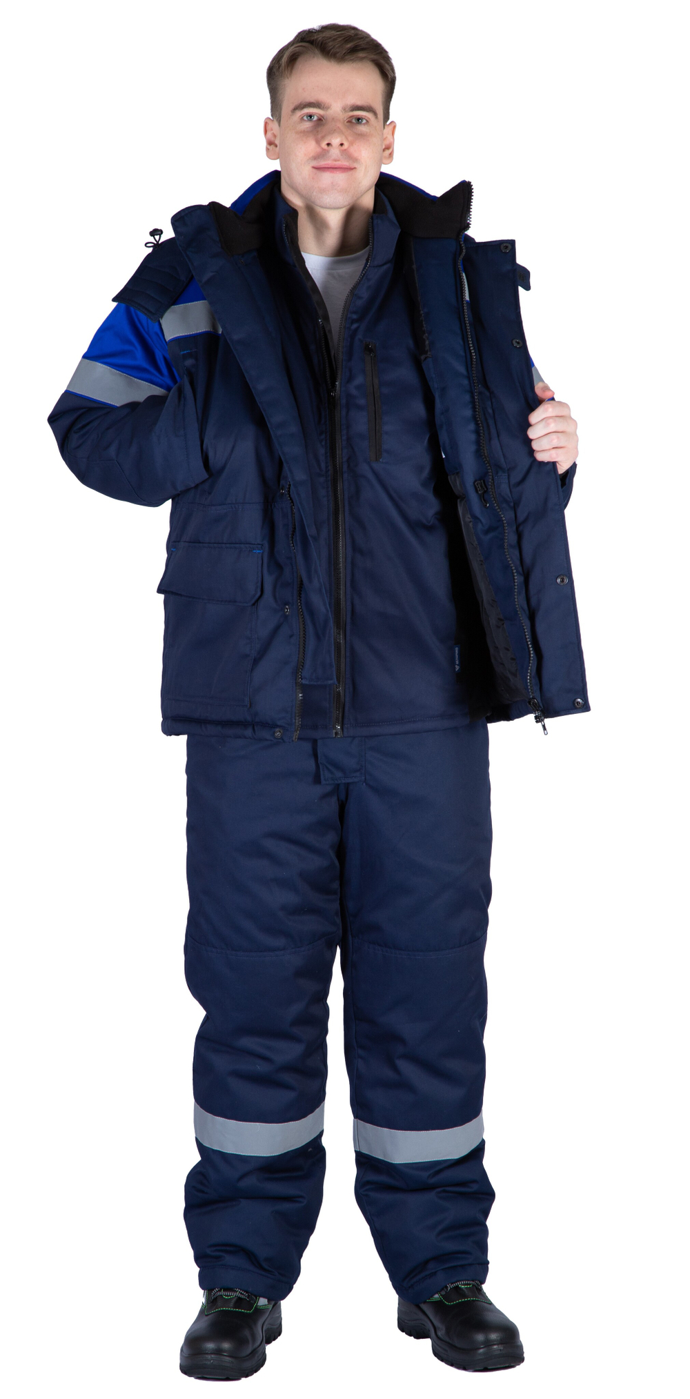 Жилет утепленный "Байкит", т.синий/черный