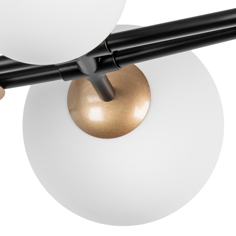 815460 Люстра CROCO 6х40W E14 ЧЕРНЫЙ МАТОВЫЙ/ЗОЛОТО