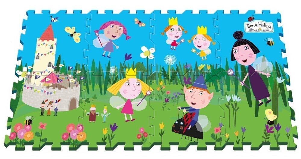 Игровой коврик-пазл Mambobaby Бэн и Холли Маленькое королевство, 8 элементов, каждый 31,5х31,5см