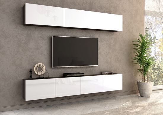 Гостиная модульная ЛИЯ-3 венге / белый глянец