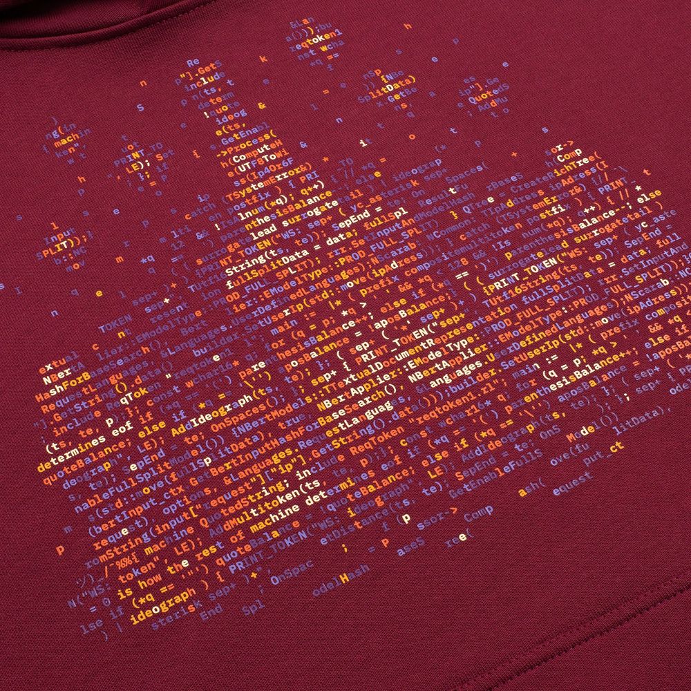 Худи Яндекс «Культурный код Москвы» МГУ бордо