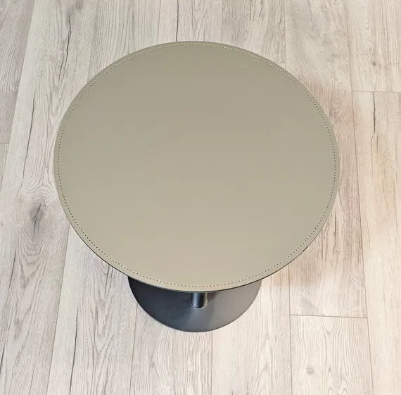 Стол журнальный 4488, Ø43х47 см, металл, экокожа