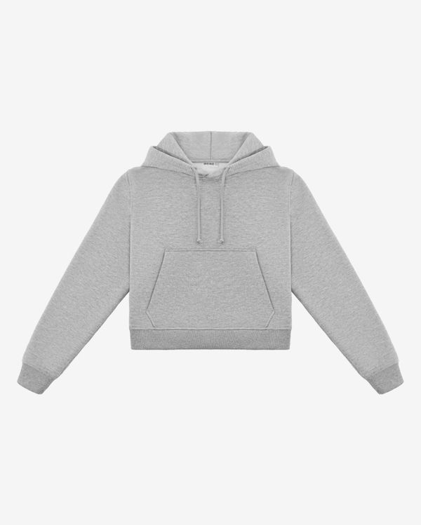 Худи Укороченный серый - фото 1