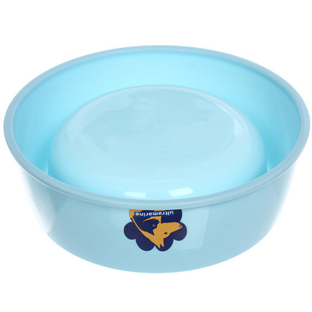 Миска пластиковая «КоТиК», цвет голубой, 15*5см /300мл