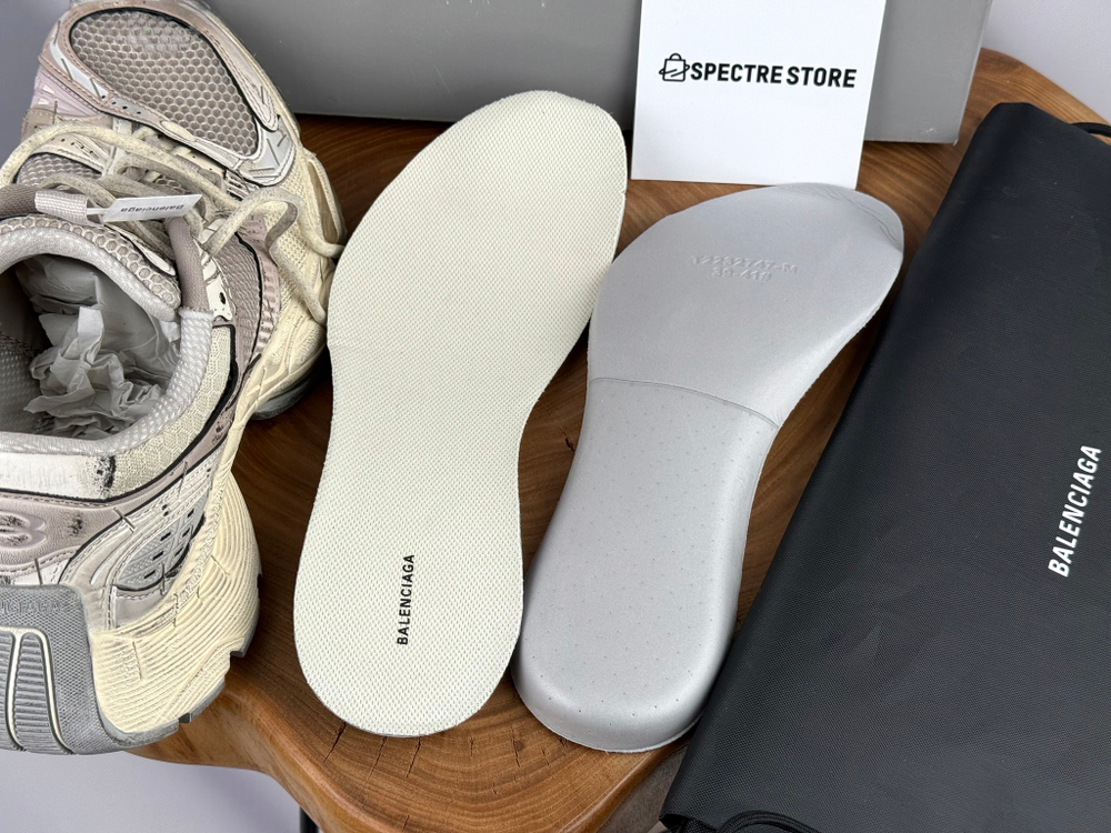 Balenciaga Stapler Sneaker Beige Grey