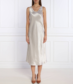 Сатиновое платье Max Mara Leisure - серебряный(162210786)