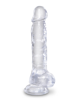 Прозрачный фаллоимитатор King Cock Clear 8 L 22,2 см, ø 5,1 см