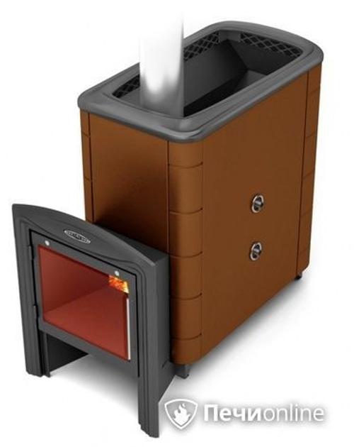 Дровяная печь-каменка TMF Тунгуска XXL 2013 Inox Витра ТО терракота