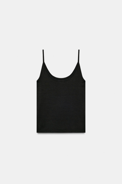 ZARA ТОП НА ТОНКИХ БРЕТЕЛЯХ, ЧЕРНЫЙ