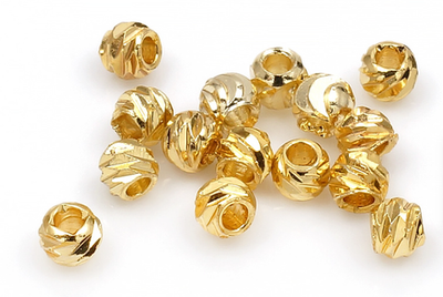 258575-з Бусина резная 2,5мм, позолота, 10шт