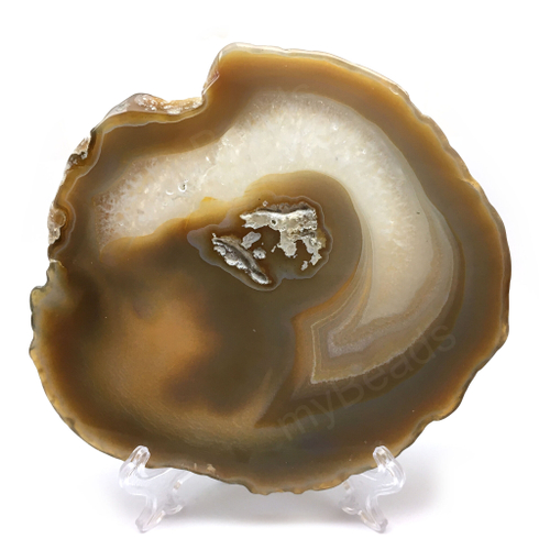 Агат 121х112 мм, срез для коллекции