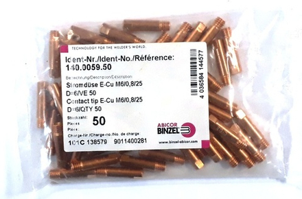 140.0059.50 Наконечник сварочный E-Cu M6/Ø0,8/L25