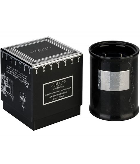 Cuir de Medicis, свеча в мраморе Rinascimento collection, Ladenac Milano