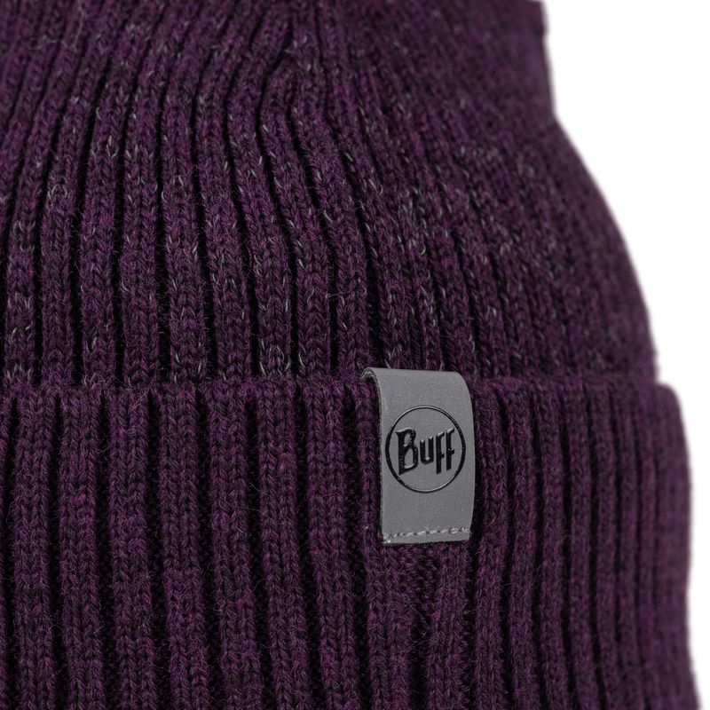 Шапка шерстяная Buff Merino Active Solid Shadow Purple Фото 4