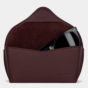 Футляр кожаный для очков Soleil Easy бордового цвета