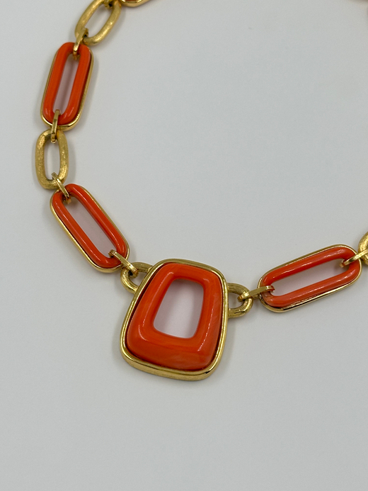 Колье с оранжевым пластиком Givenchy