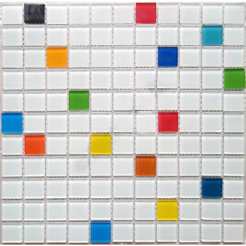 Стеклянная мозаика S-453 Crystal глянцевая разноцветная
