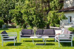 "Глория" модуль диванный левый, каркас из алюминия