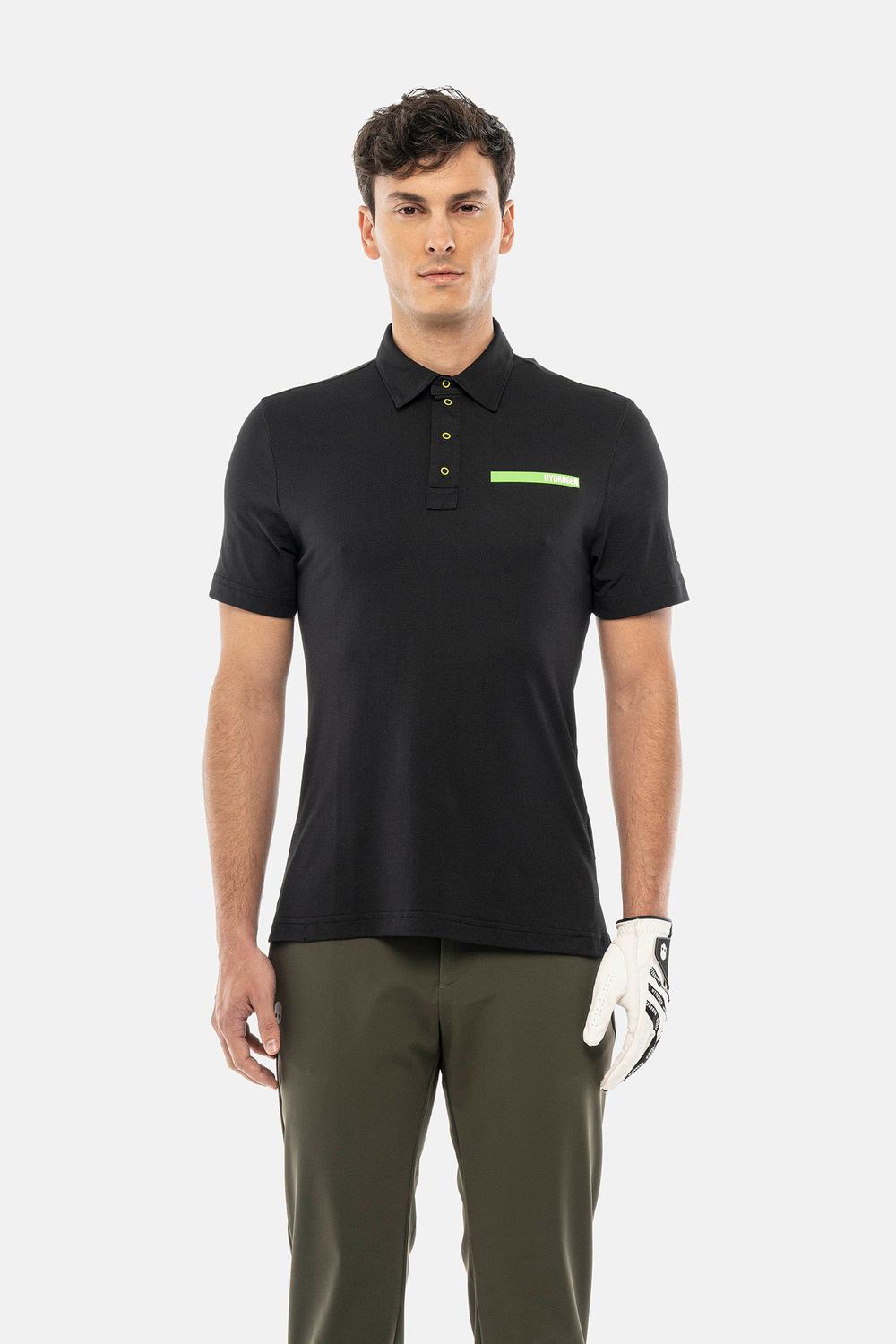 Мужское поло Hydrogen RUBBER LOGO TECH POLO (GL0013-007)