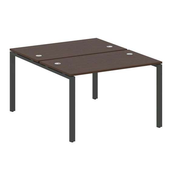 Metal System Рабочая станция на П-образном м/к БП.РАС-СП-2.2 Венге Цаво/Металл Антрацит 1200*1475*75