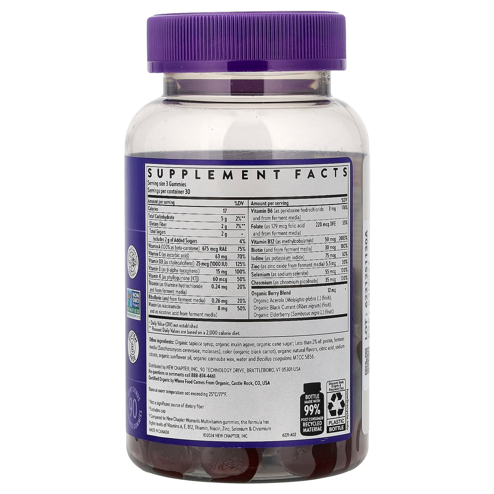 New Chapter, жевательные мультивитамины для женщин старше 50 лет, со вкусом ягод и цитруса, 90 жевательных таблеток