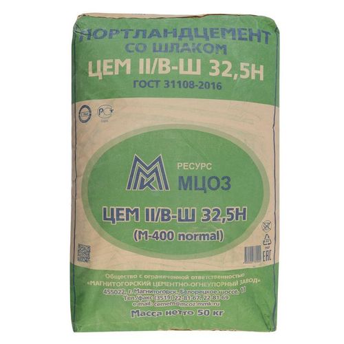 Цемент ЦЕМ II/В-Ш 32,5Н (ПЦ-400 Д20) Магнитогорск 50 кг